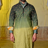 Green Moda Silk Branded Kurta Set for Men Online