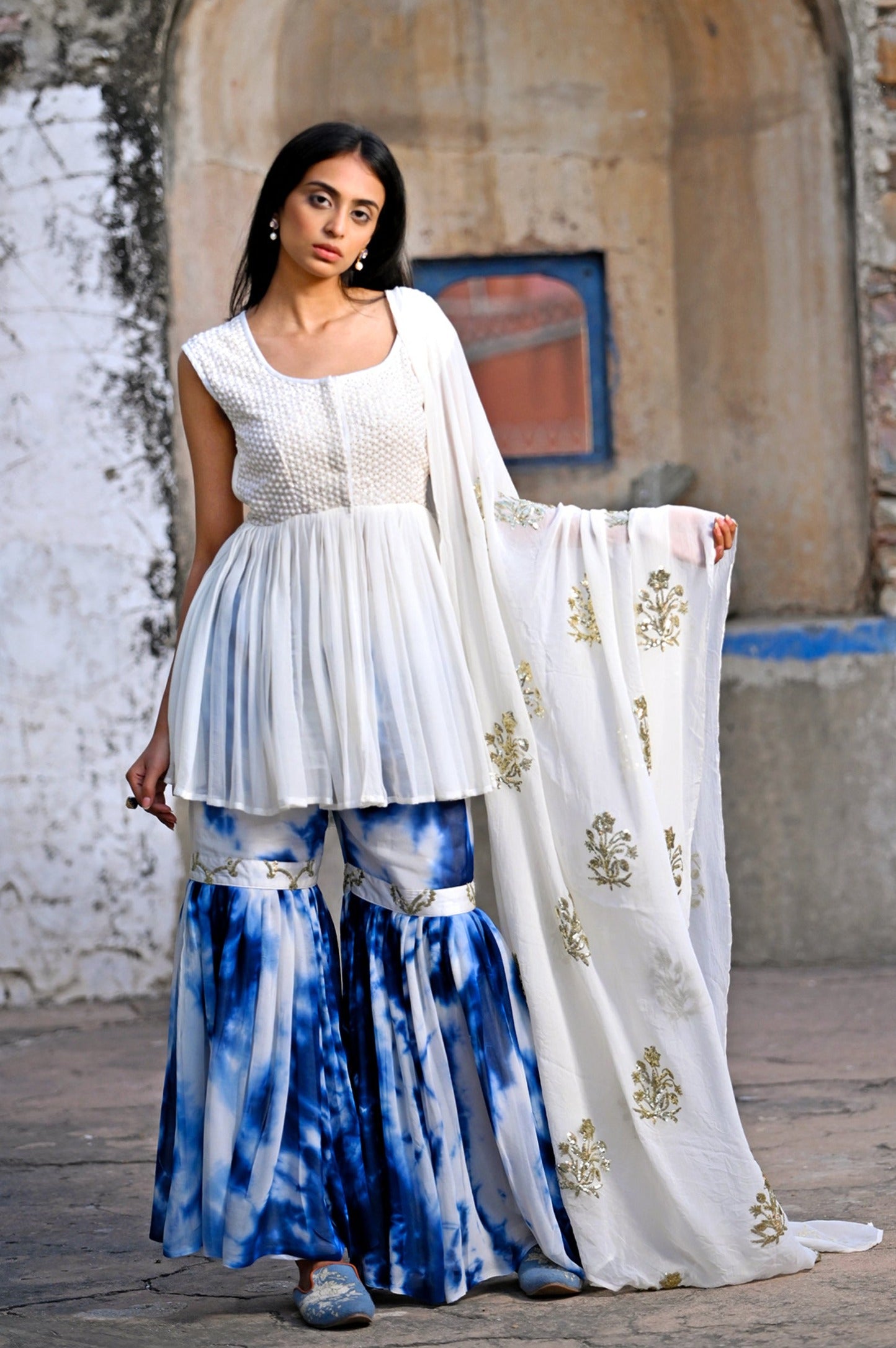 Georgette Sharara and Dupatta