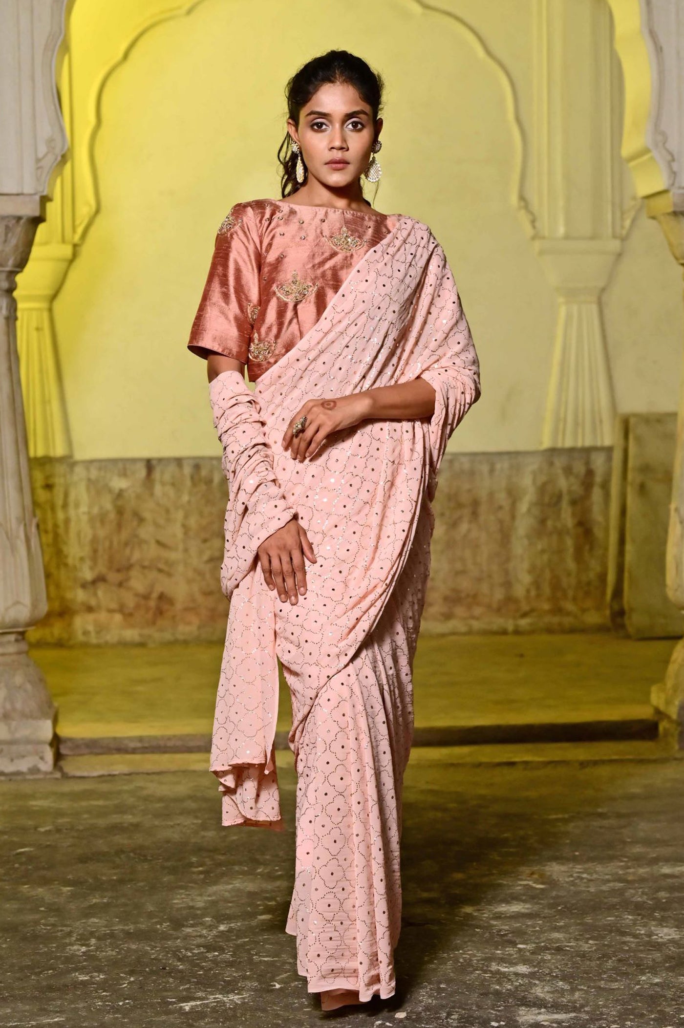 Georgette silk sarees for festivals & weddings