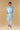 Zardosi Pure Chintz Sherwani Set (Aqua Blue)
