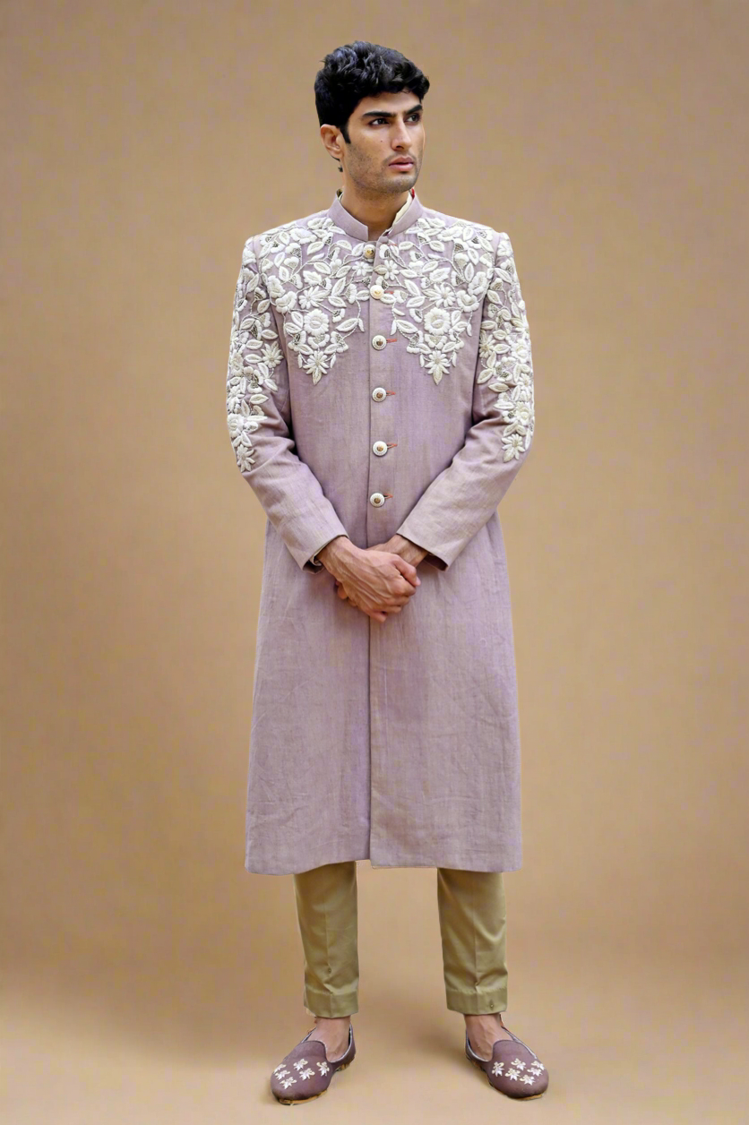 Zardosi Sherwani Set (Fond)