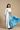 Tie-Dye Taari Lehenga Set (Toned White / Turquoise)