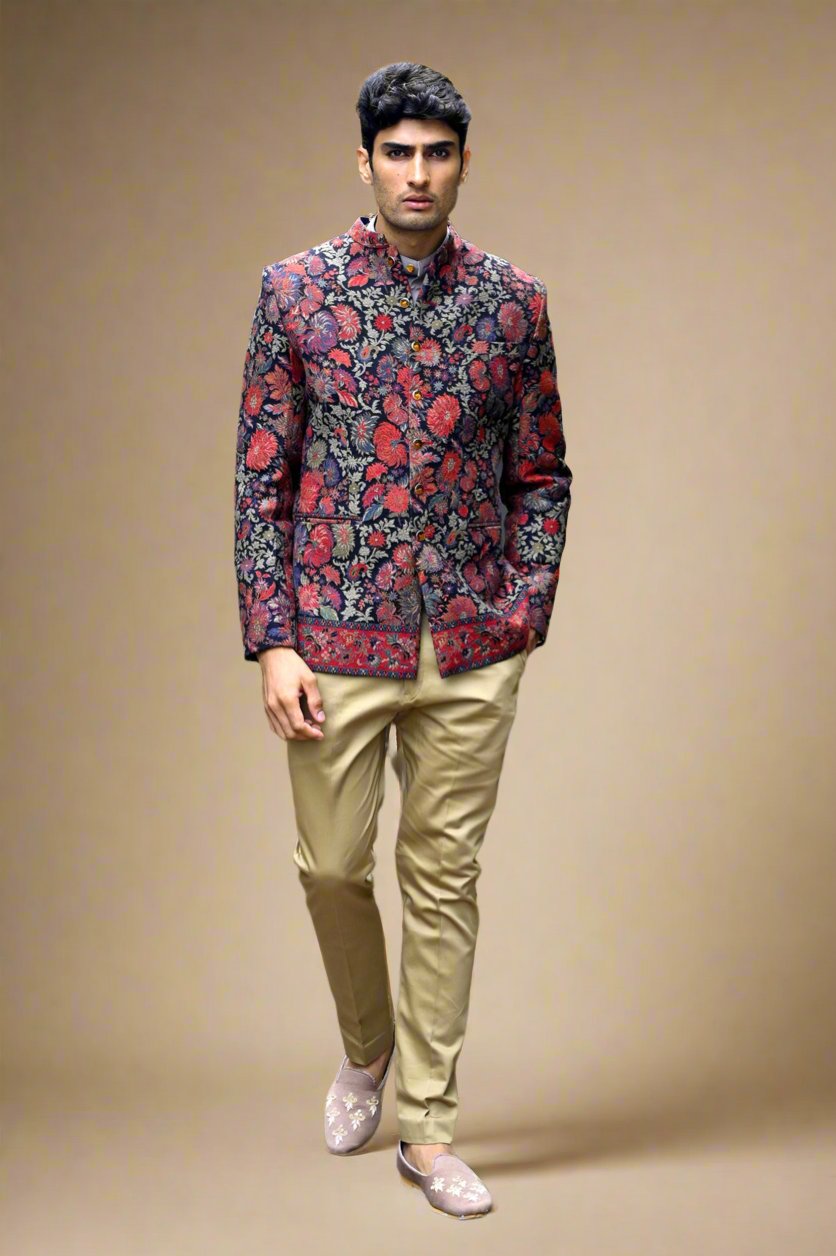 Kaani Bandhgala Set (Black)