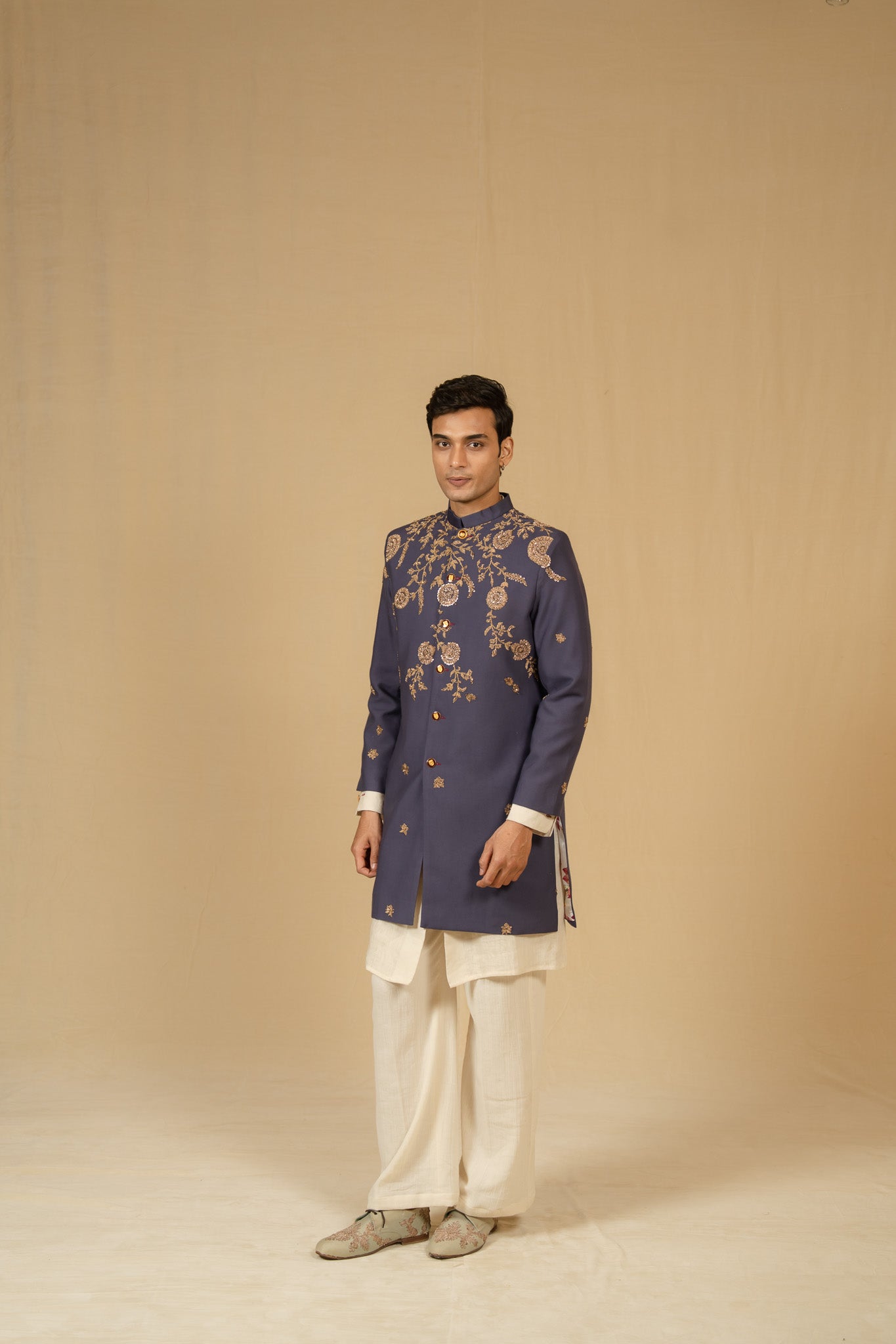 Zardosi Modal Indie Jacket (Neela)
