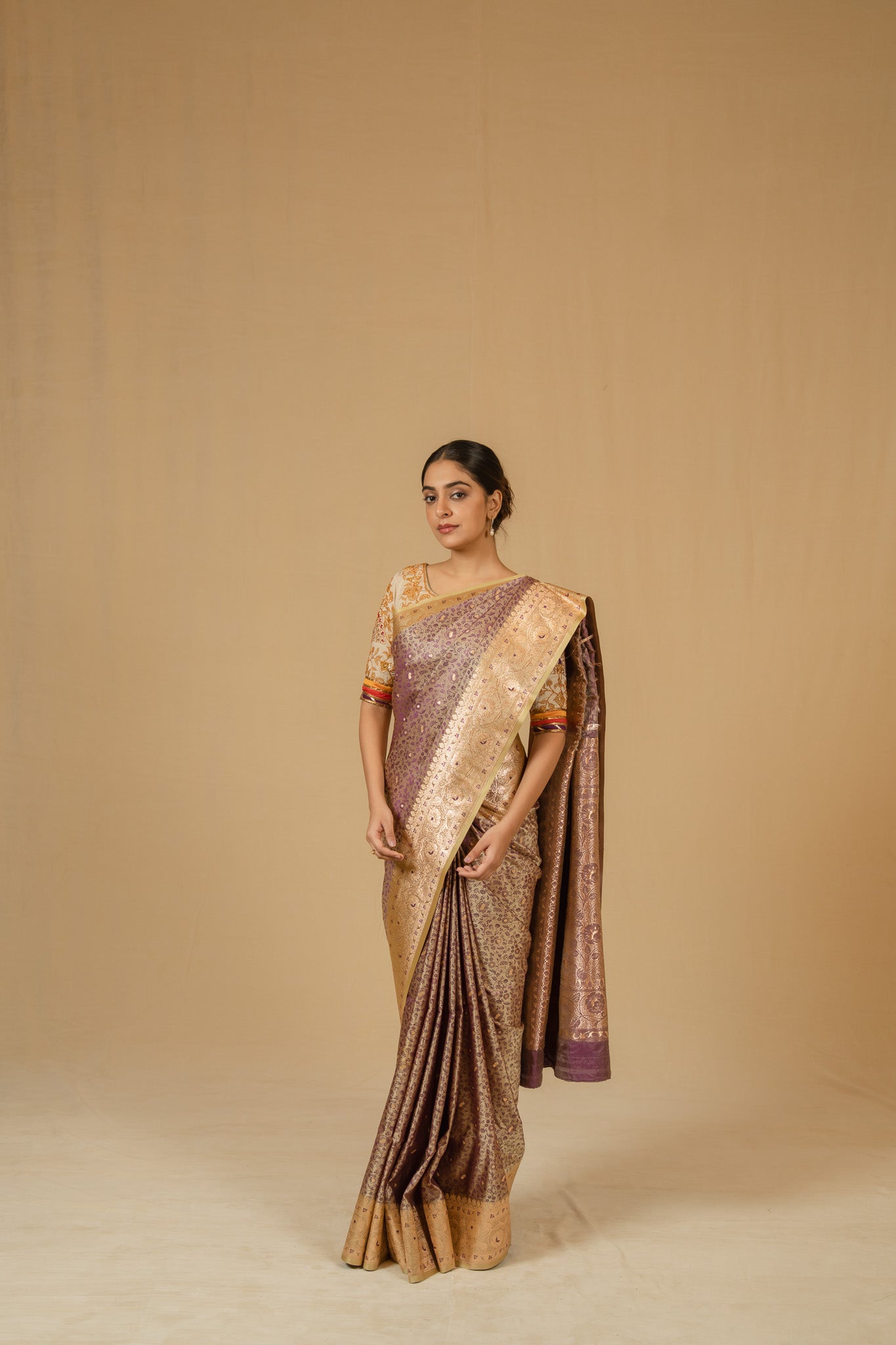 Banarsi Parcha Saree (Purple)