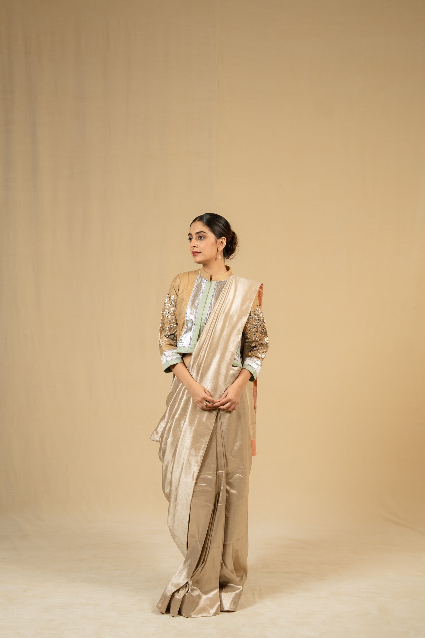Banarsi Parcha Saree (Natural)