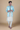 Zardosi Pure Chintz Jacket Set (Aqua Blue)