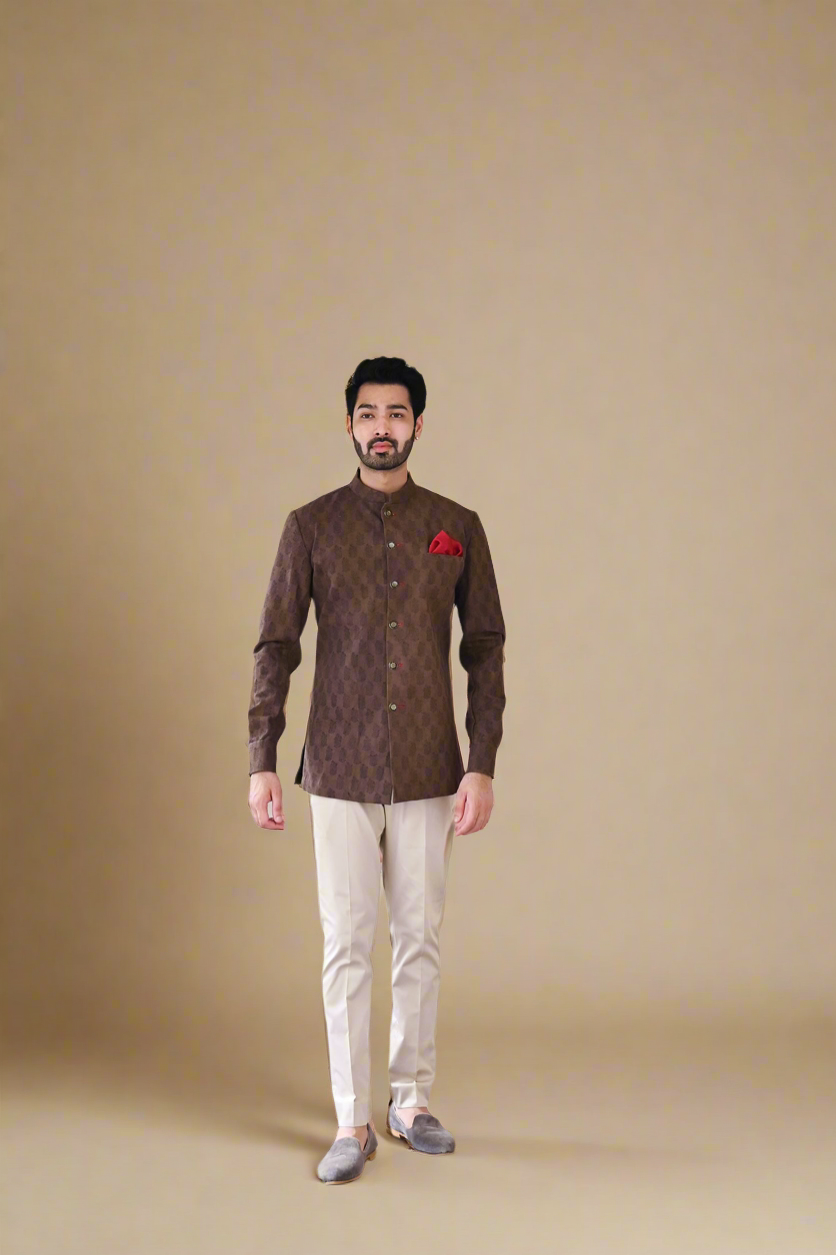 Hand-Block Bushcoat (Walnut Brown)