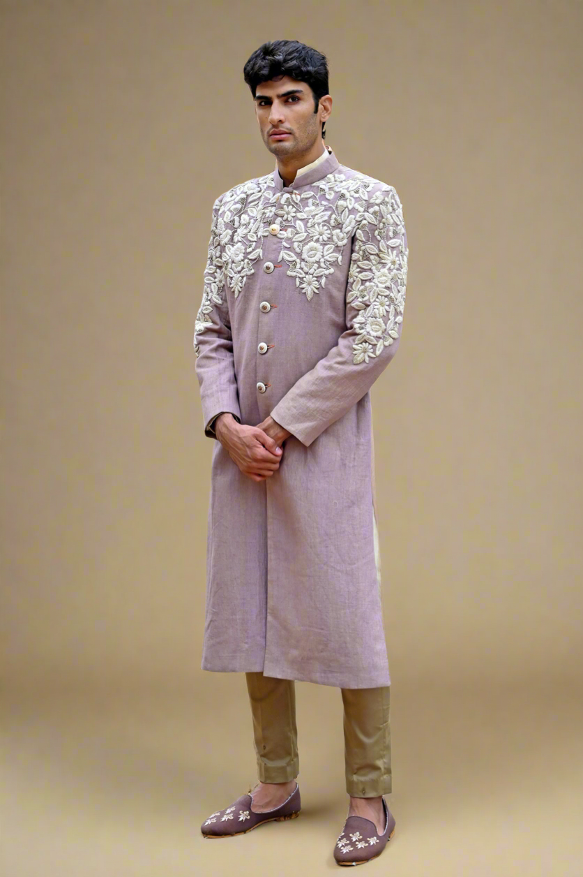 Zardosi Sherwani Set (Fond)