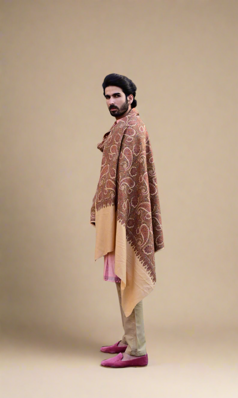 Needle Work Shawl (Yellow)