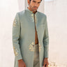 Shop now for men's aqua color jacket set online