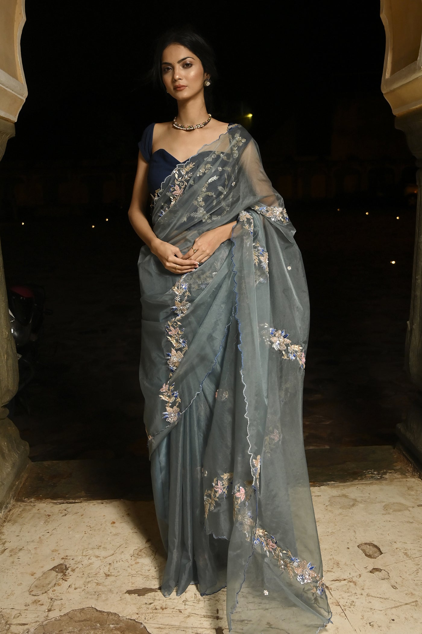 Latest Organza Moda Silk sarees with blouse