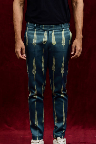 Buy steel blue pista trousers for men