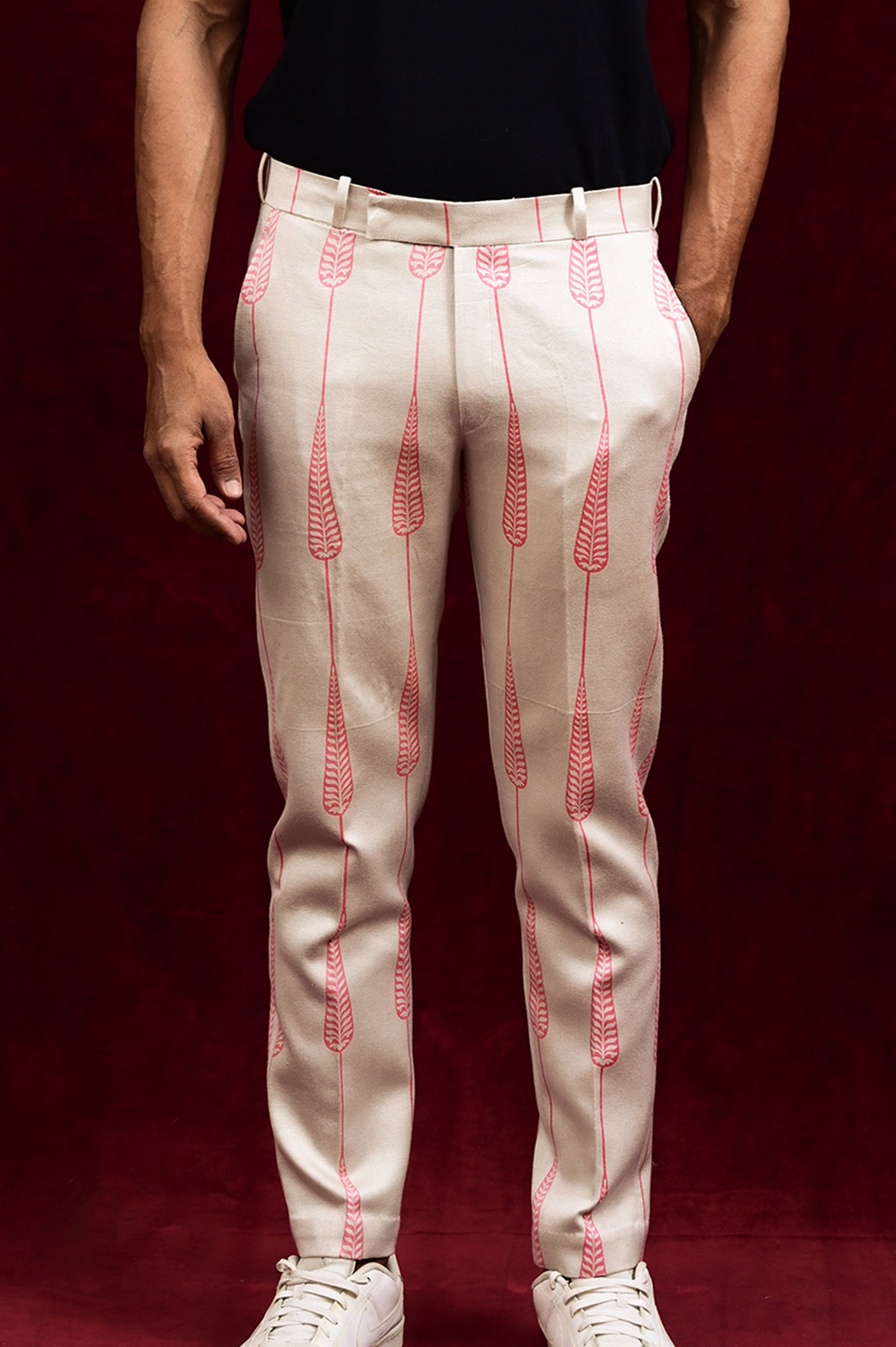 Pink trousers for men