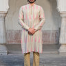 Ecru Beige Hand-painted kurta