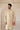 Shop online for beige Banarasi collar kurta set for men