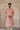 Peach color handblock print men's kurta with straight pant online