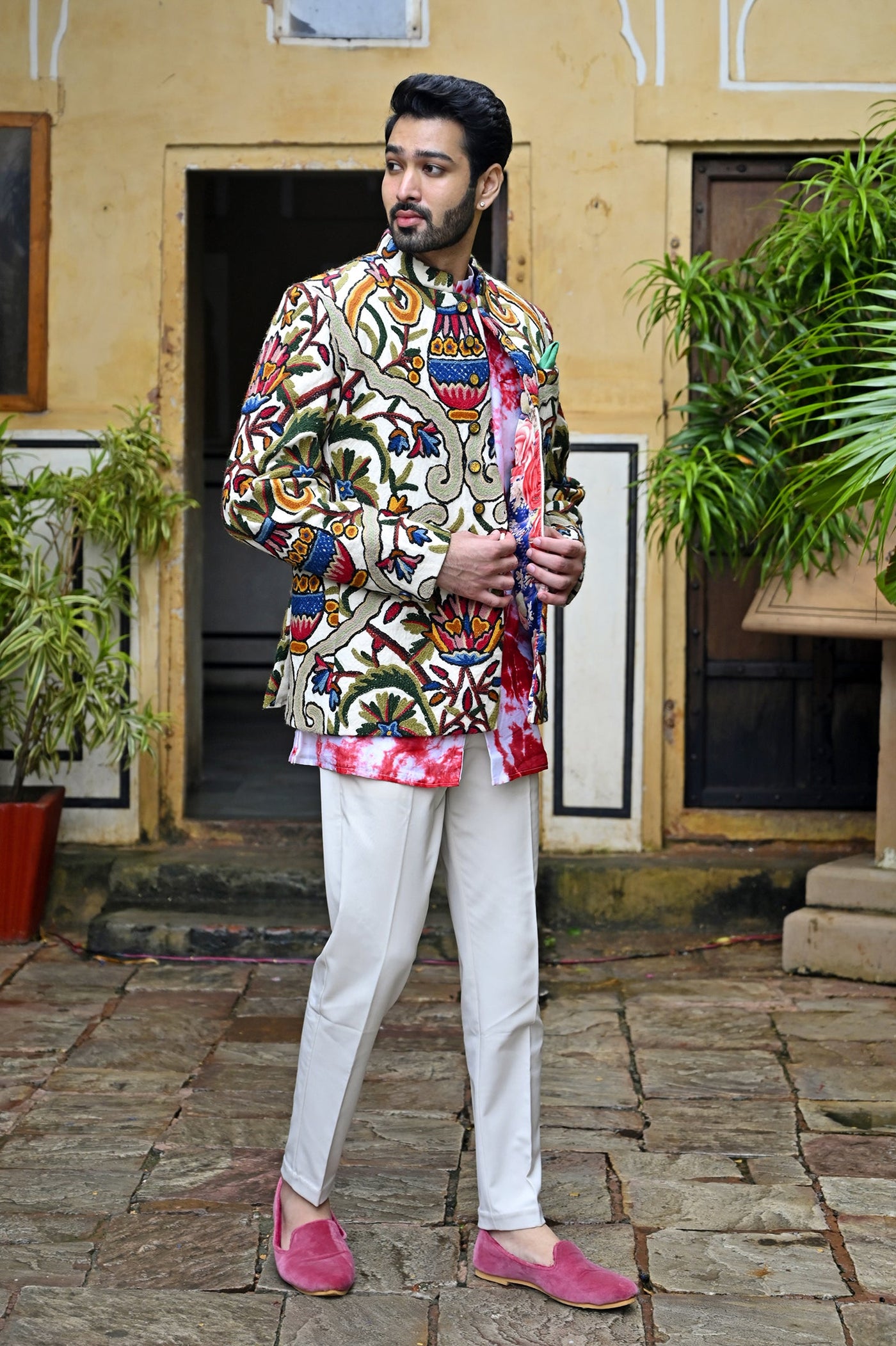Multi-color Jodhpuri suit for groom online