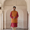 Buy rust orange Nehru jacket for men online