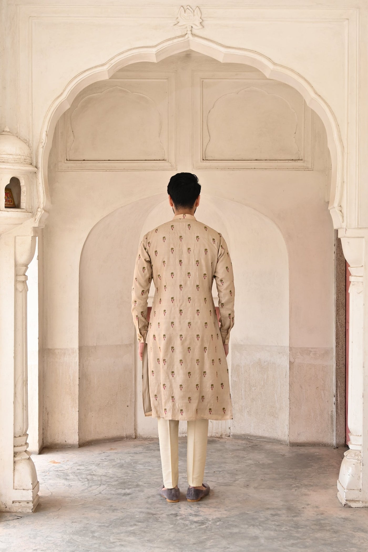 Natural tussar silk kurta