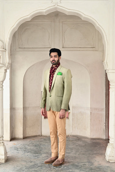 Buy Pista Green tuxedo jackets in India