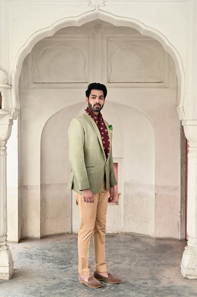 Shop latest Pista Green tuxedo jackets in India