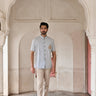 Men's ice blue linen bush shirt online 2023