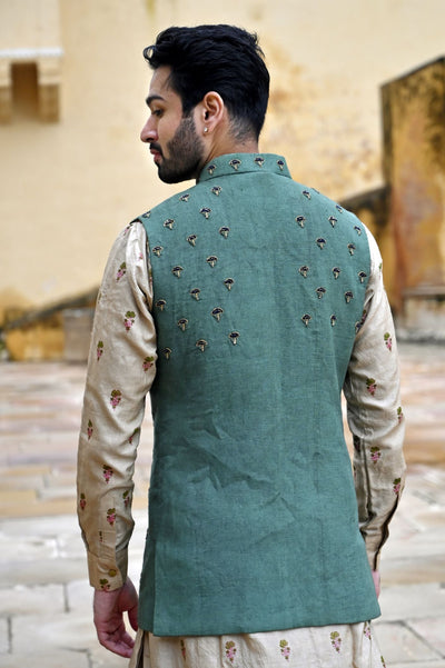 Exclusive collection of green Nehru jackets for men