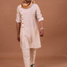 Silk white kurta shirt sets for men