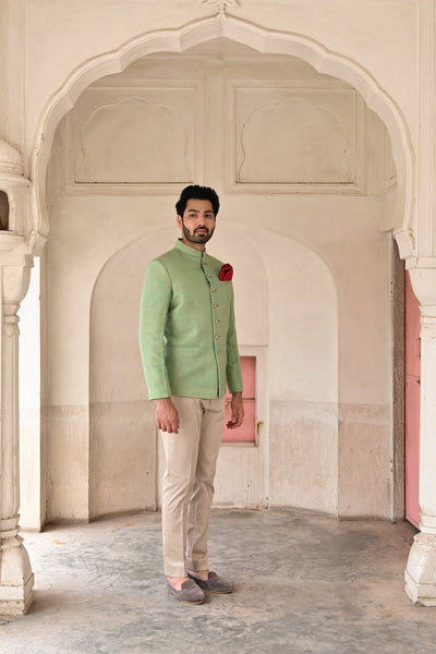 Online shopping for pear green Bandhgala suit
