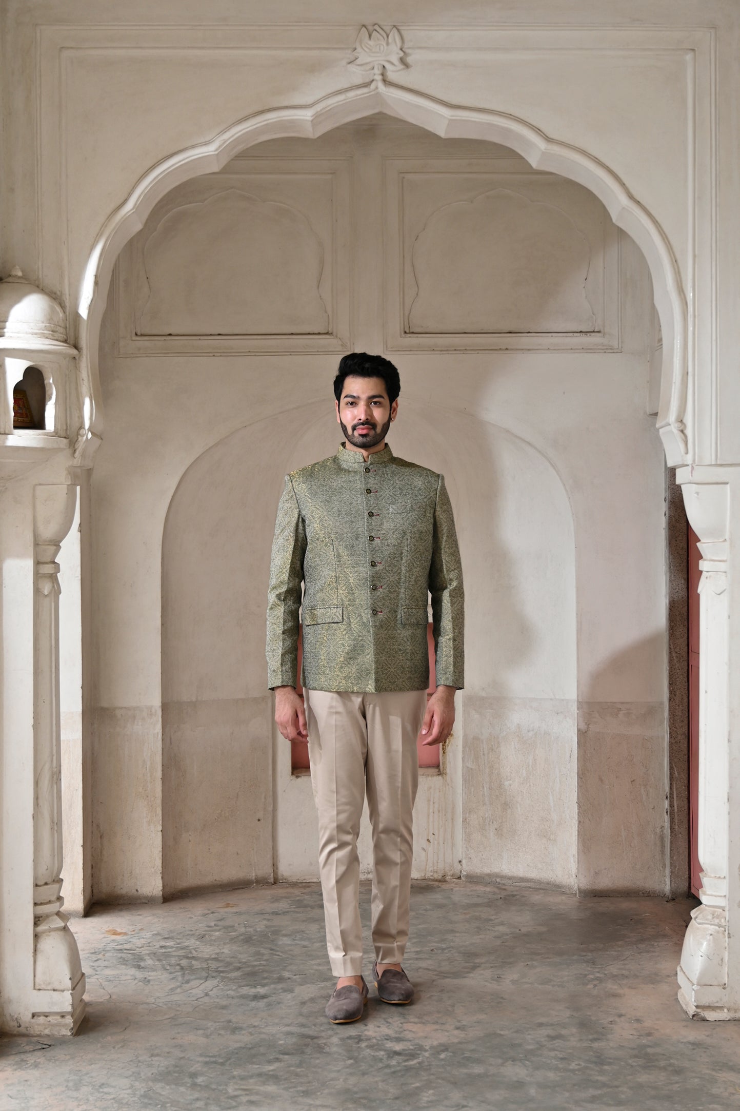 Men's Sage Green Pashmina Suit set online