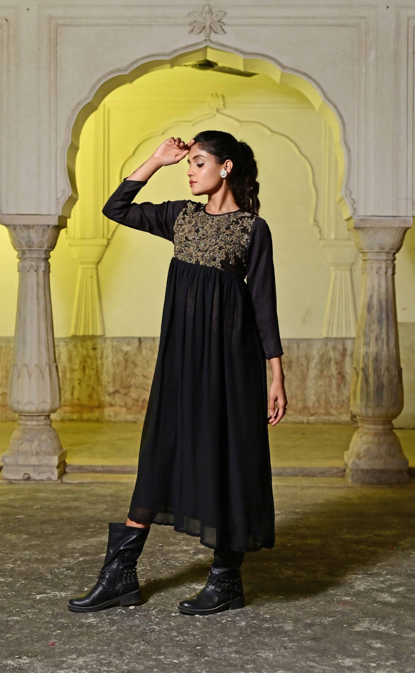 Designer Ethnic Printed Dress, Indo Western Dress For Women, Anarkali Dress  | eBay