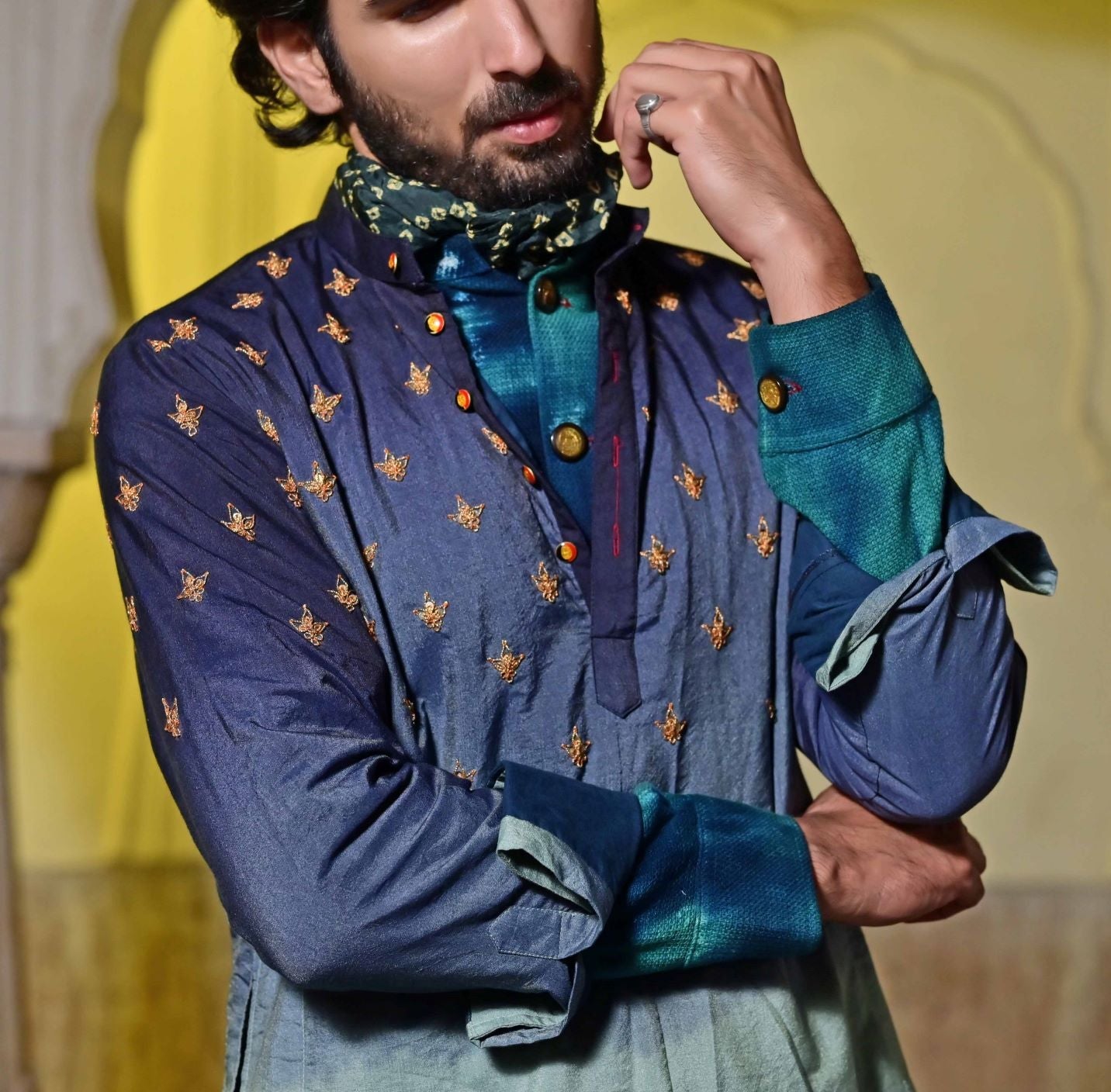 Mens Blue kurta set online