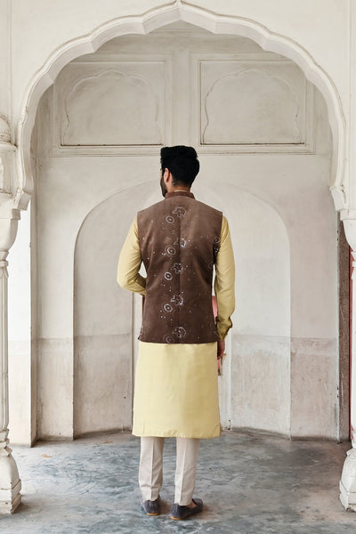 Wedding brown Nehru jacket online shopping