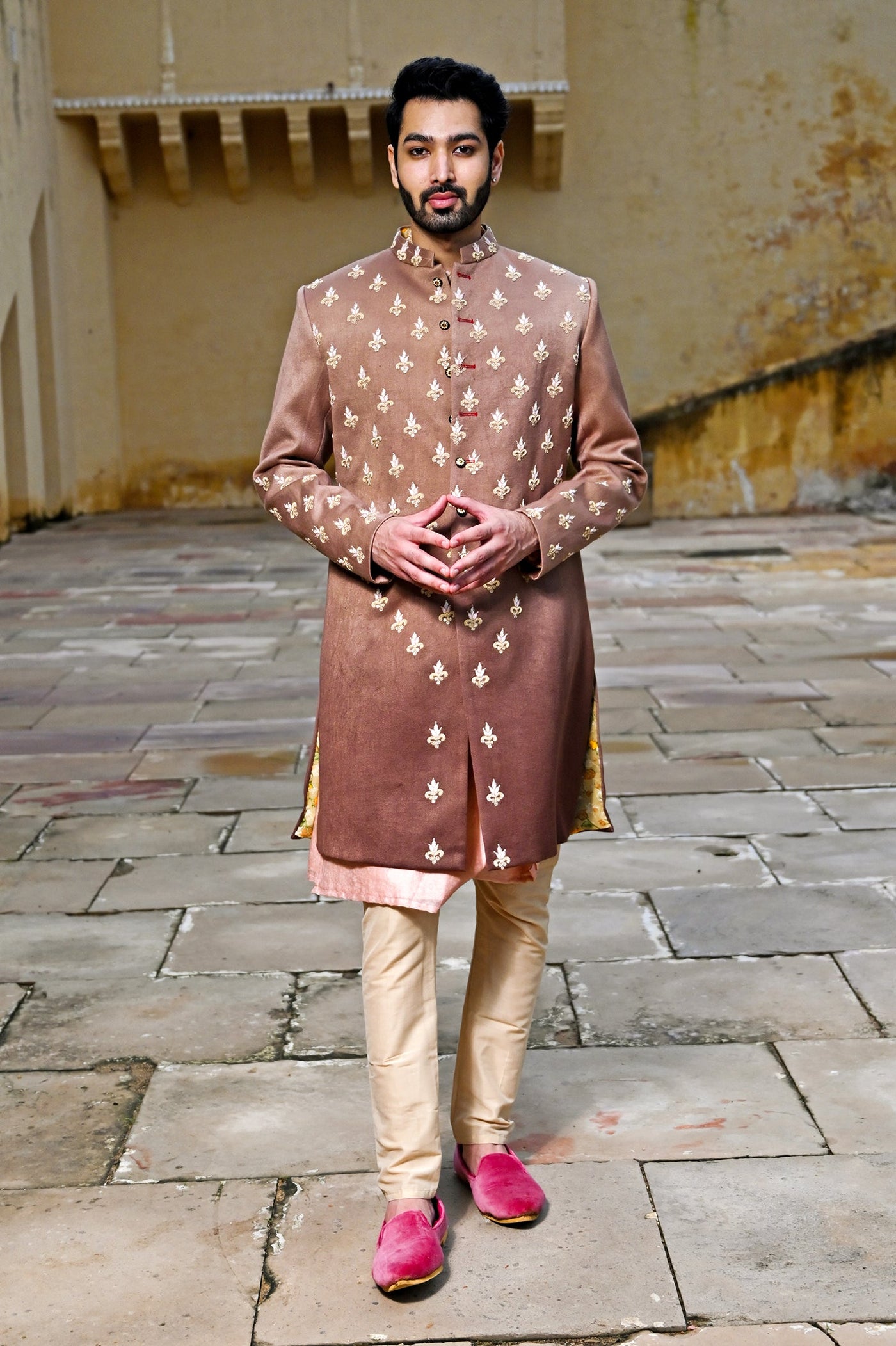 Designer Ombre Brown Sherwani for groom online
