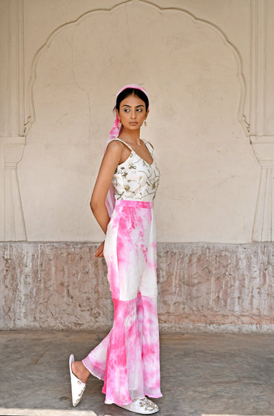 pink designer jumpsuit