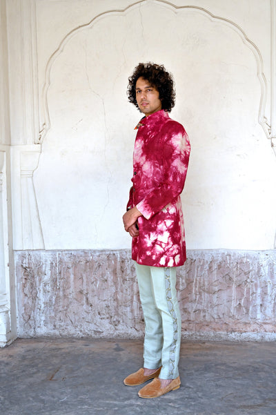 High-quality men's linen coat set from India's premium designer