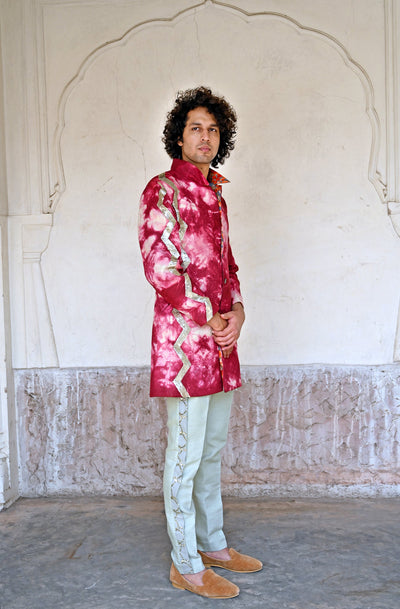 Linen designer high quality coat set for men