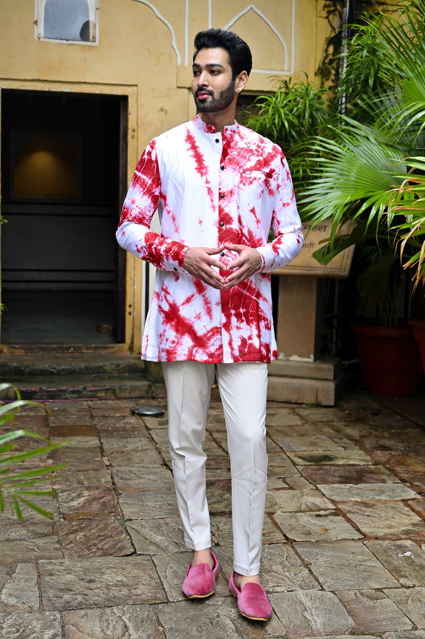 Buy men's designer red shirt online