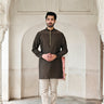 handblock print brown short kurta online