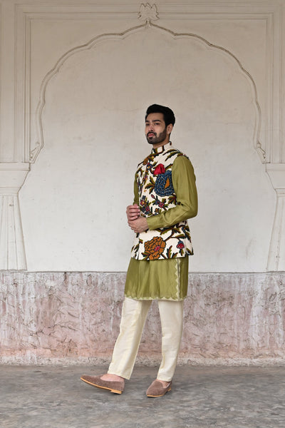 Men's designer white Nehru jackets online