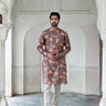 Groom's rose pink chanderi kurta