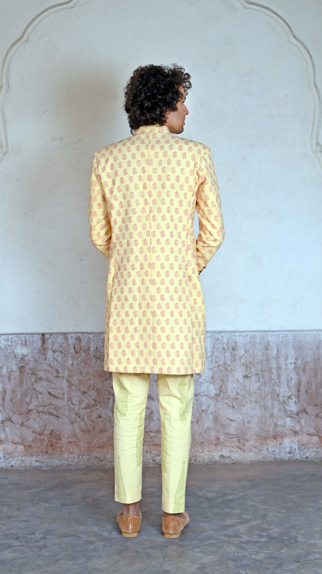 Haldi Hand Block Long Coat