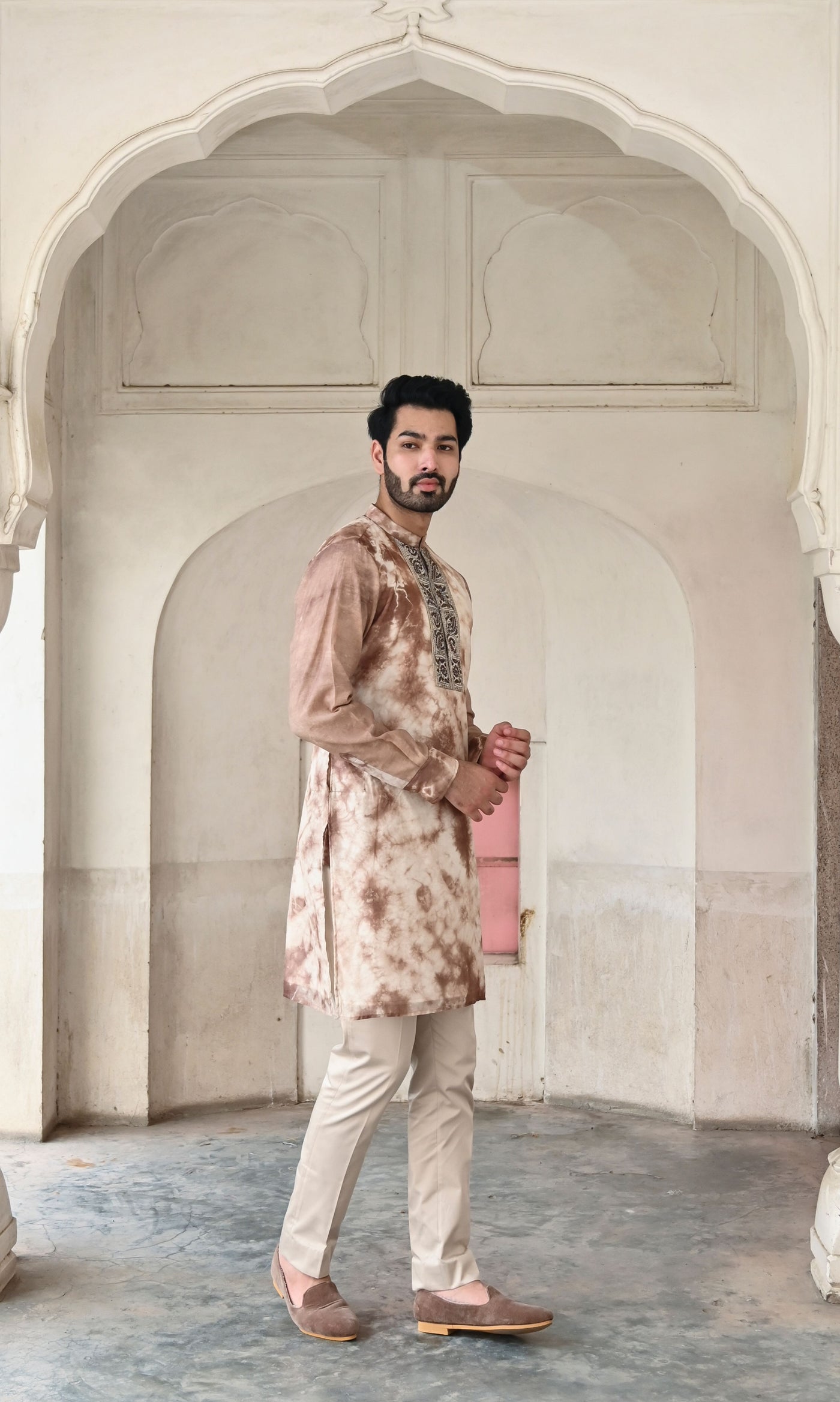 brown kurta set with trouser online