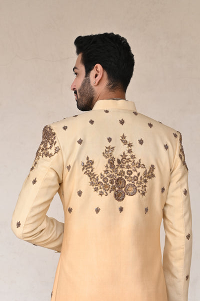Viraj Sherwani - Ombre Beige