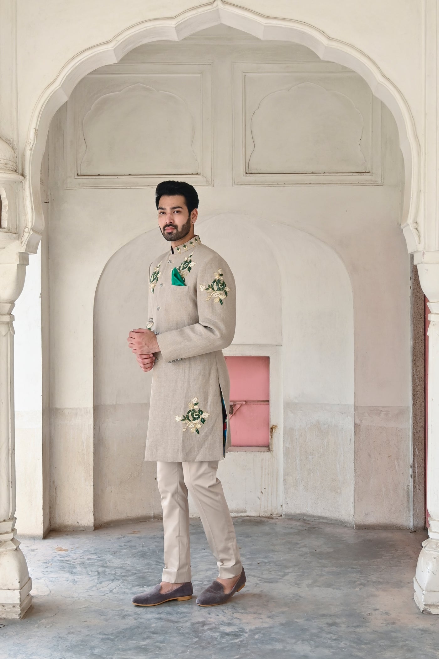 Baag Sherwani - Grey