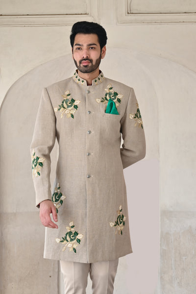 Baag Sherwani - Grey